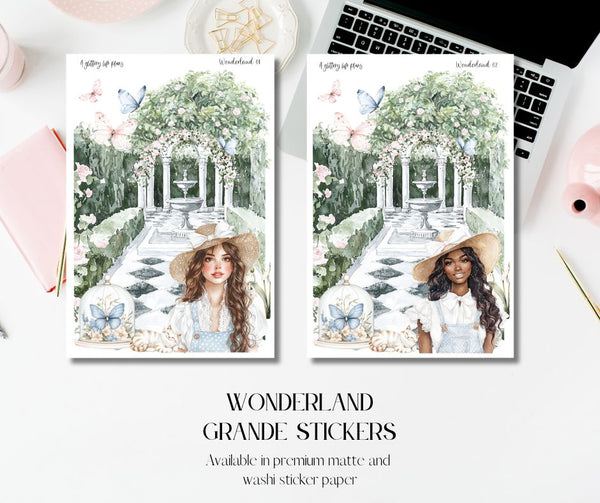 Grande Wonderland deco Sticker Sheet for Planners and Journals