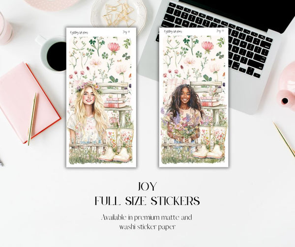 Full Sheet Joy deco Sticker Sheet for Planners and Journals