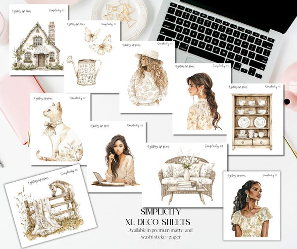 XL SimplicityDecorative Stickers for Planners and Journals