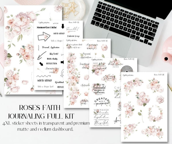 Roses September Faith Journaling Kit for Bible Journaling