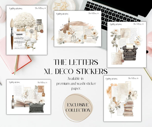 The Letters XL Large Deco Stickers for Planners and Journals