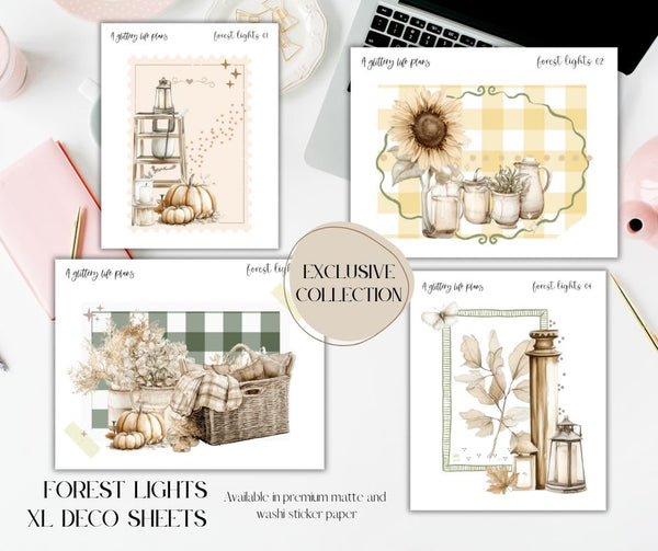 Forest Lights XL Deco Stickers for Planners and Journals