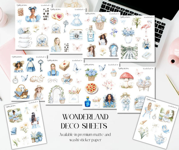 Wonderland Decorative Stickers for Planners and Journals
