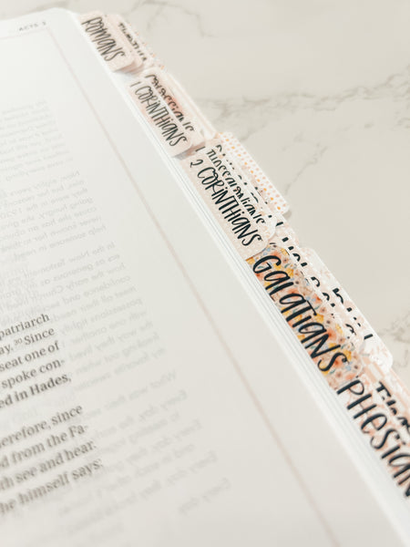 Blush Boho Bible Tabs, Bible Index Tabs, Bible Tab Stickers