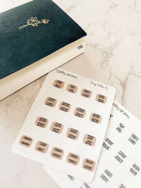 Tiny Tabs Planner and Journal Sticker Sheets