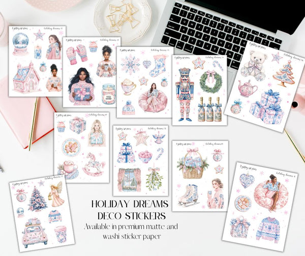 Holiday Dreams Decorative Stickers for Planners and Journals
