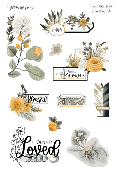 Faith Journaling Bits January Faith Journaling Kit for Bible Journaling