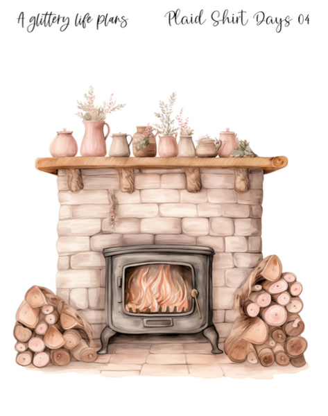 Plaid Shirt Days XL Large Deco Stickers for Planners and Journals