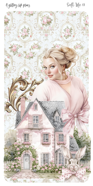 Full Sheet Soft Life deco Sticker Sheet for Planners and Journals