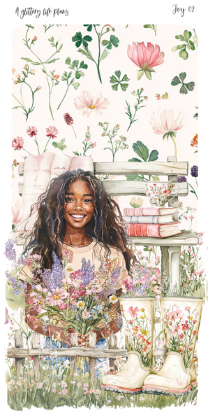 Full Sheet Joy deco Sticker Sheet for Planners and Journals