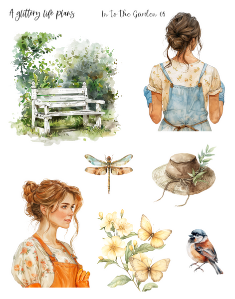Into the Garden Decorative Stickers for Planners and Journals