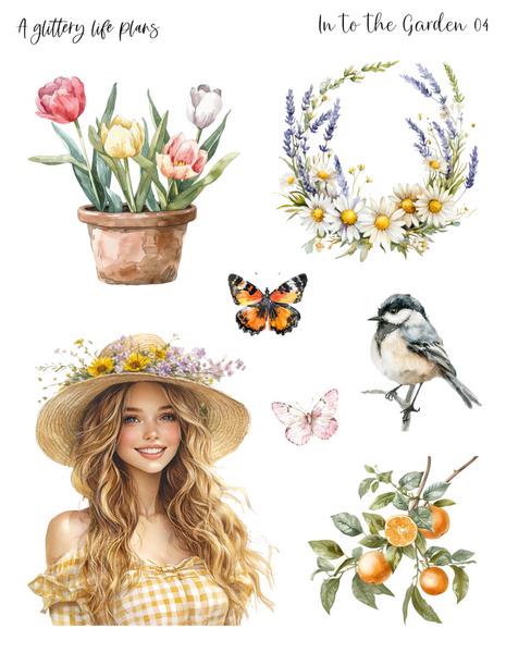 Into the Garden Decorative Stickers for Planners and Journals