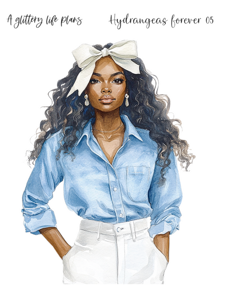 XL Hydrangeas Forever Shop Anniversary Collection Decorative Stickers for Planners and Journals