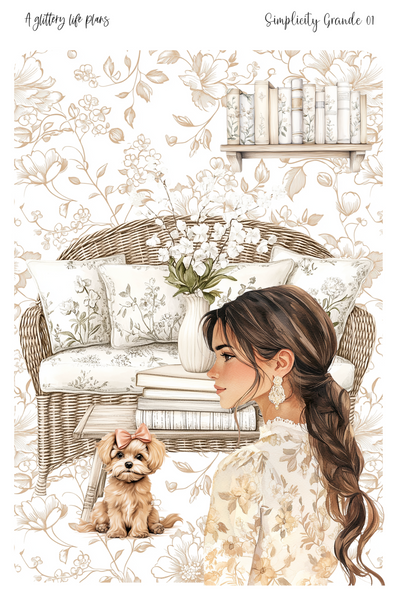 Grande Simplicity deco Sticker Sheet for Planners and Journals