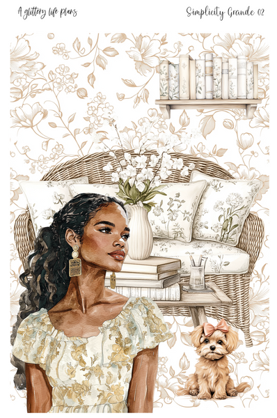 Grande Simplicity deco Sticker Sheet for Planners and Journals