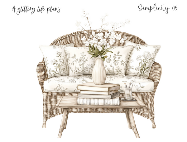 XL SimplicityDecorative Stickers for Planners and Journals