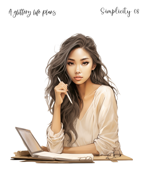 XL SimplicityDecorative Stickers for Planners and Journals