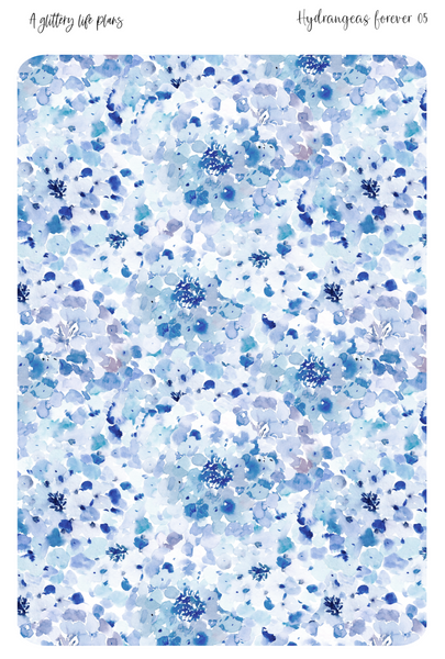 Hydrangeas Forever 2025 Shop Anniversary Washi Tear Sticker Sheet for Planners and Journals