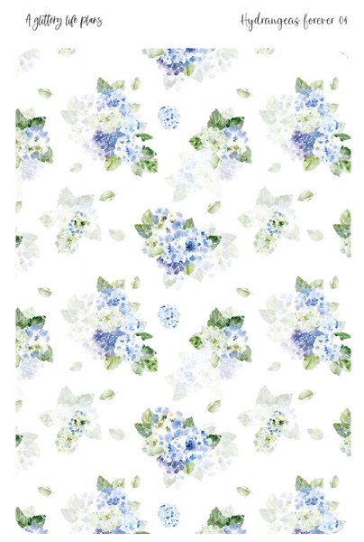 Hydrangeas Forever 2025 Shop Anniversary Washi Tear Sticker Sheet for Planners and Journals