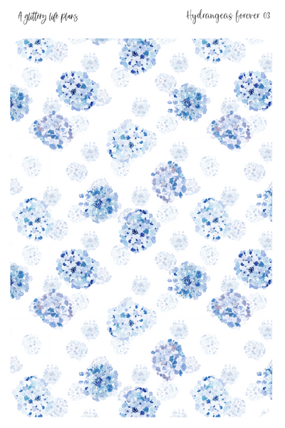 Hydrangeas Forever 2025 Shop Anniversary Washi Tear Sticker Sheet for Planners and Journals