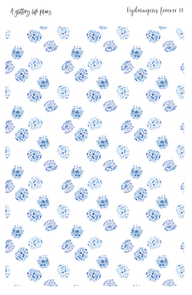 Hydrangeas Forever 2025 Shop Anniversary Washi Tear Sticker Sheet for Planners and Journals