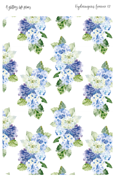 Hydrangeas Forever 2025 Shop Anniversary Washi Tear Sticker Sheet for Planners and Journals