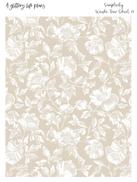 Simplicity  Washi Tear Sticker Sheets for Planners and Journals