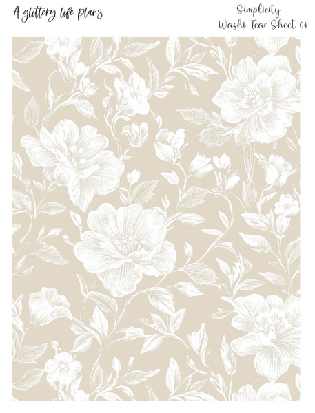 Simplicity  Washi Tear Sticker Sheets for Planners and Journals