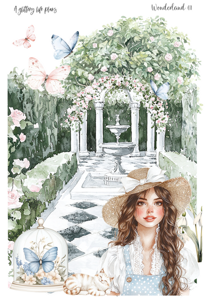 Grande Wonderland deco Sticker Sheet for Planners and Journals