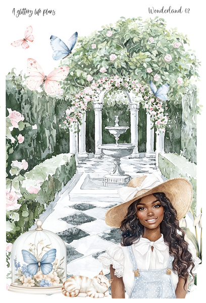 Grande Wonderland deco Sticker Sheet for Planners and Journals