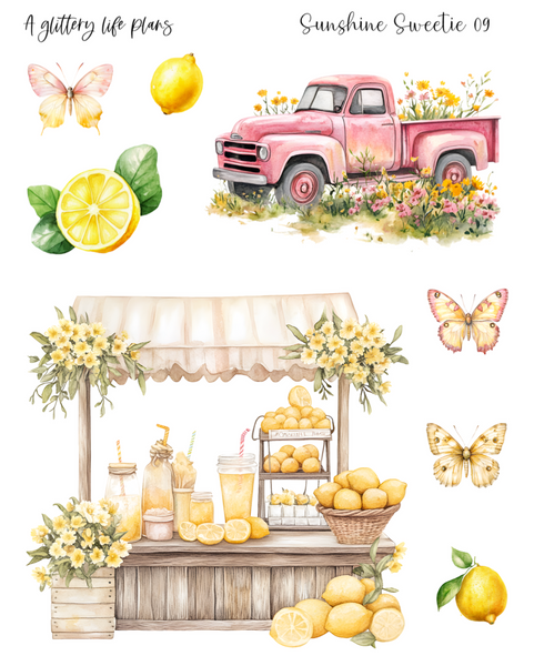 Sunshine Sweetie Decorative Stickers for Planners and Journals