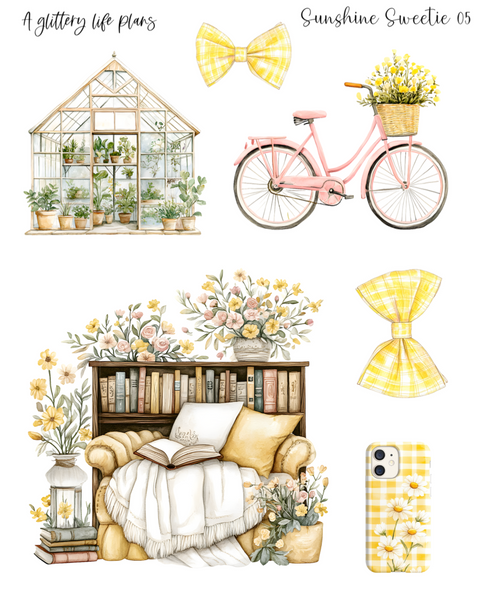 Sunshine Sweetie Decorative Stickers for Planners and Journals
