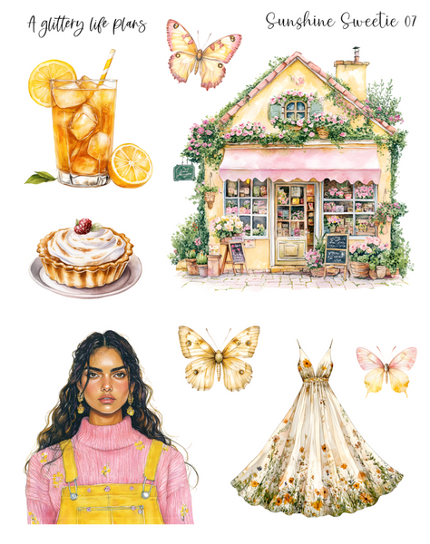 Sunshine Sweetie Decorative Stickers for Planners and Journals