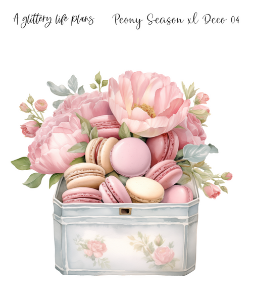 XL Peony Season Decorative Stickers for Planners and Journals
