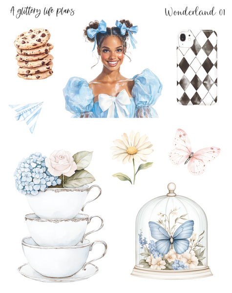 Wonderland Decorative Stickers for Planners and Journals