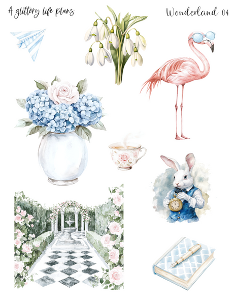 Wonderland Decorative Stickers for Planners and Journals