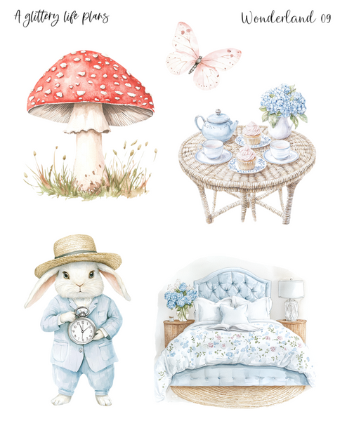 Wonderland Decorative Stickers for Planners and Journals