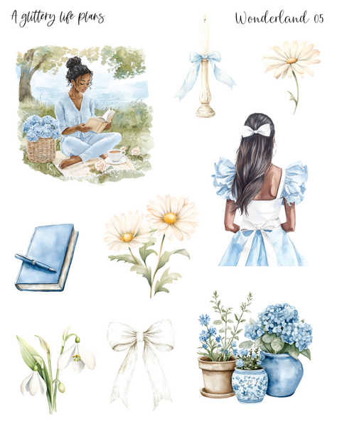Wonderland Decorative Stickers for Planners and Journals