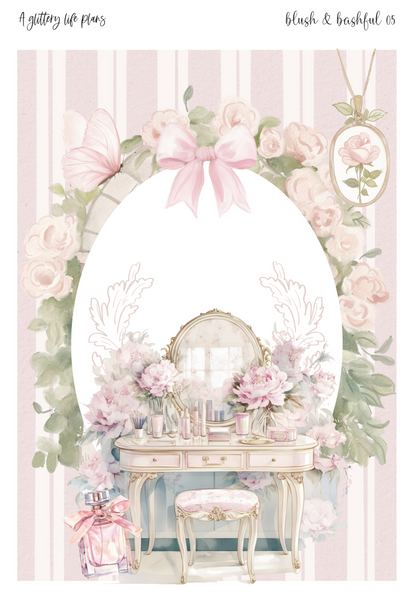 Blush & Bashful Grande Sticker Sheet for Planners and Journals