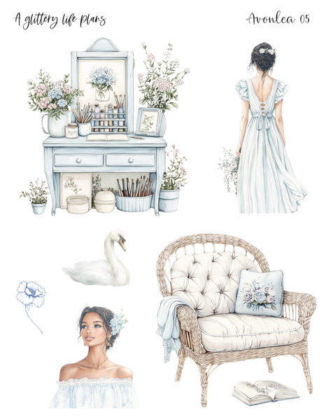Avonlea Decorative Stickers for Planners and Journals