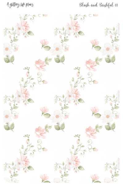 Blush & Bashful Washi Tear Sticker Sheet for Planners and Journals