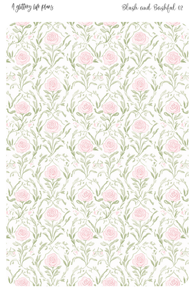Blush & Bashful Washi Tear Sticker Sheet for Planners and Journals