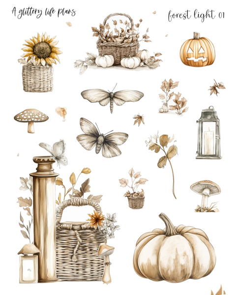 Forest Lights Decorative Stickers for Planners and Journals