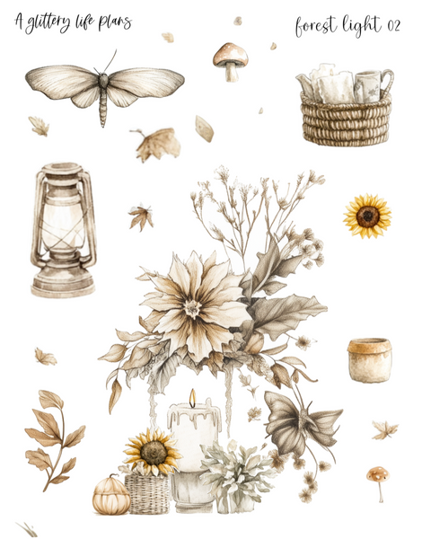 Forest Lights Decorative Stickers for Planners and Journals