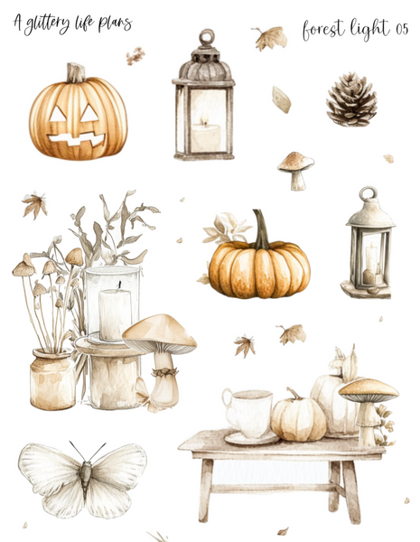 Forest Lights Decorative Stickers for Planners and Journals
