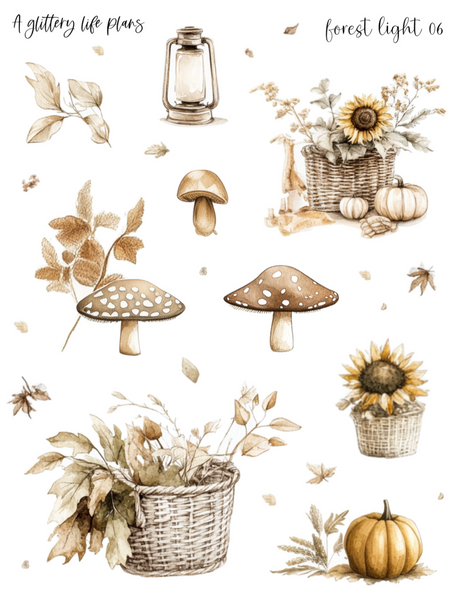 Forest Lights Decorative Stickers for Planners and Journals