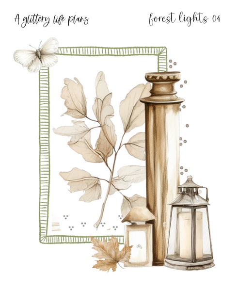 Forest Lights XL Deco Stickers for Planners and Journals
