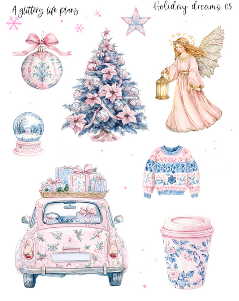 Holiday Dreams Decorative Stickers for Planners and Journals