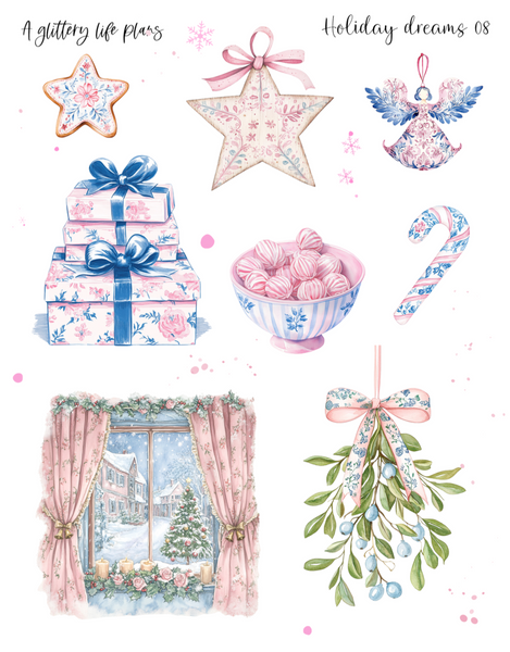 Holiday Dreams Decorative Stickers for Planners and Journals