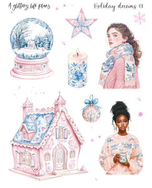 Holiday Dreams Decorative Stickers for Planners and Journals